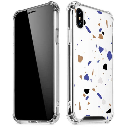 White Terrazzo iPhone XS Max Clear Case